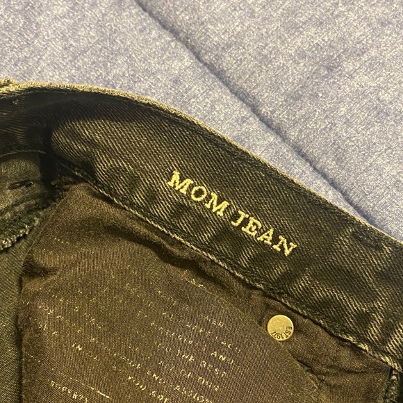 American Eagle Outfitters Black Distressed Mom Jeans - Picture 7 of 9